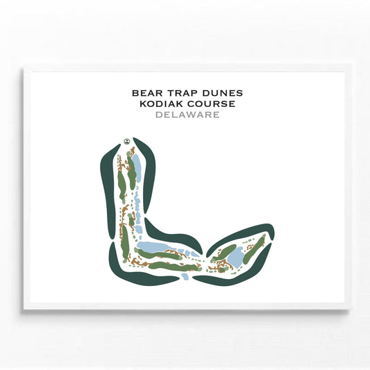 Bear Trap Dunes, Kodiak Course, Delaware - Printed Golf Courses