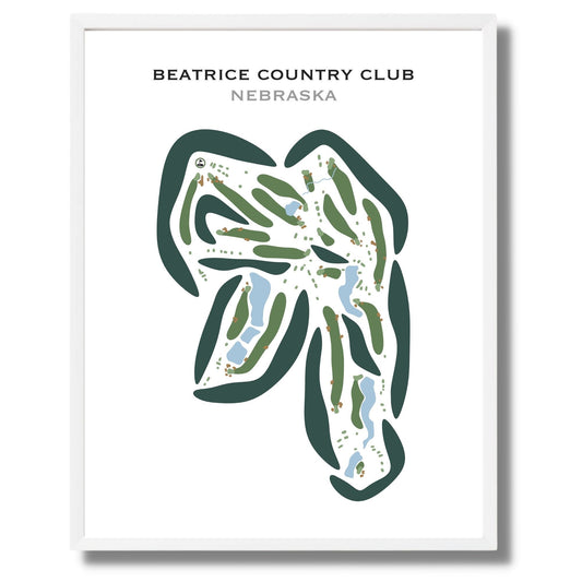 Beatrice Country Club, Nebraska - Printed Golf Courses