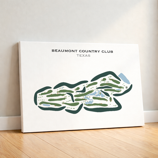 Beaumont Country Club, Texas - Printed Golf Courses