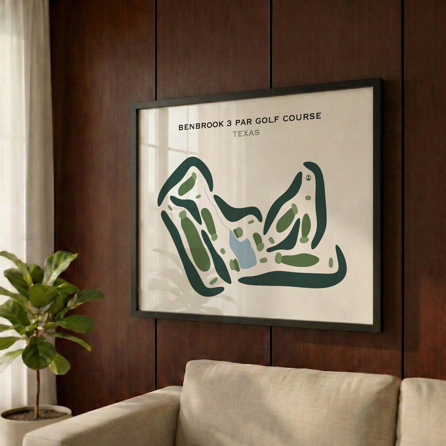 Benbrook 3 Par Golf Course, Texas - Printed Golf Courses