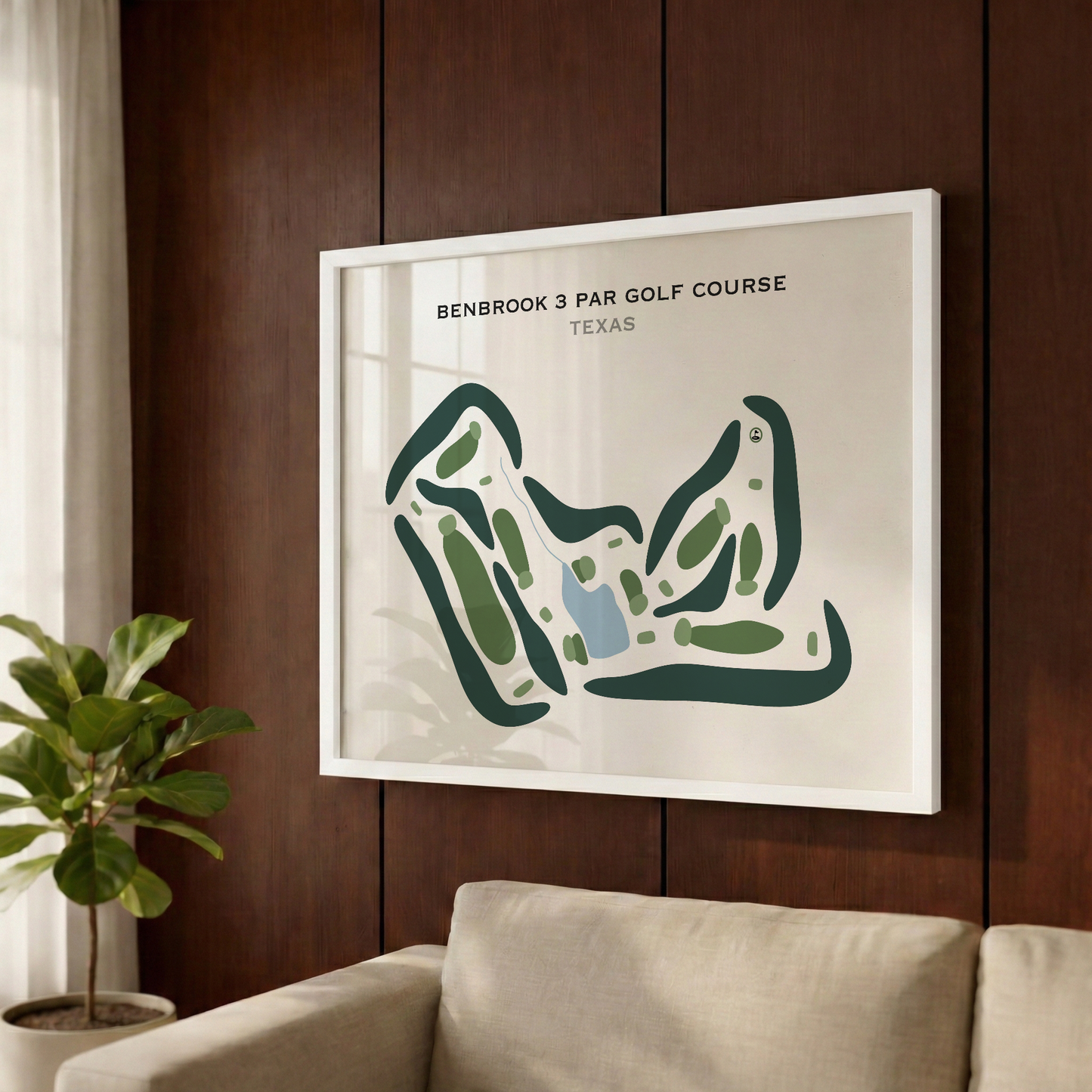 Benbrook 3 Par Golf Course, Texas - Printed Golf Courses