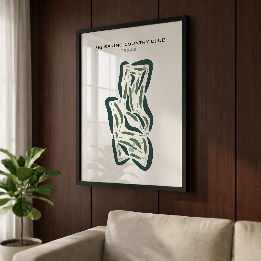 Big Spring Country Club, Texas - Printed Golf Courses