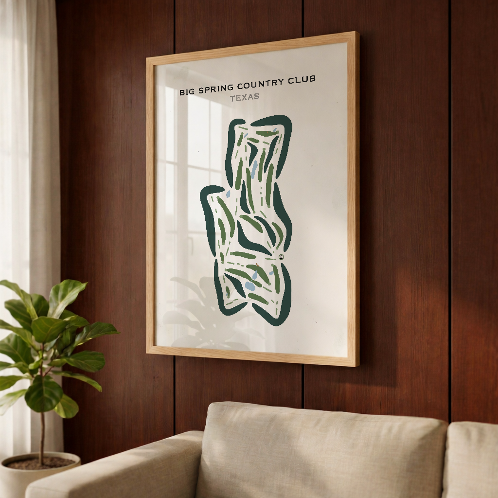 Big Spring Country Club, Texas - Printed Golf Courses