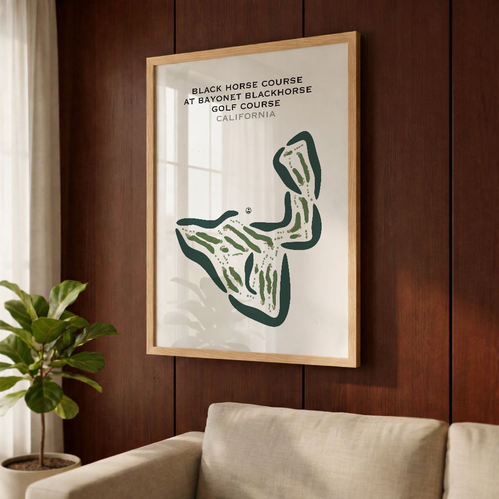 Black Horse Course at Bayonet Blackhorse Golf Course, California - Printed Golf Courses