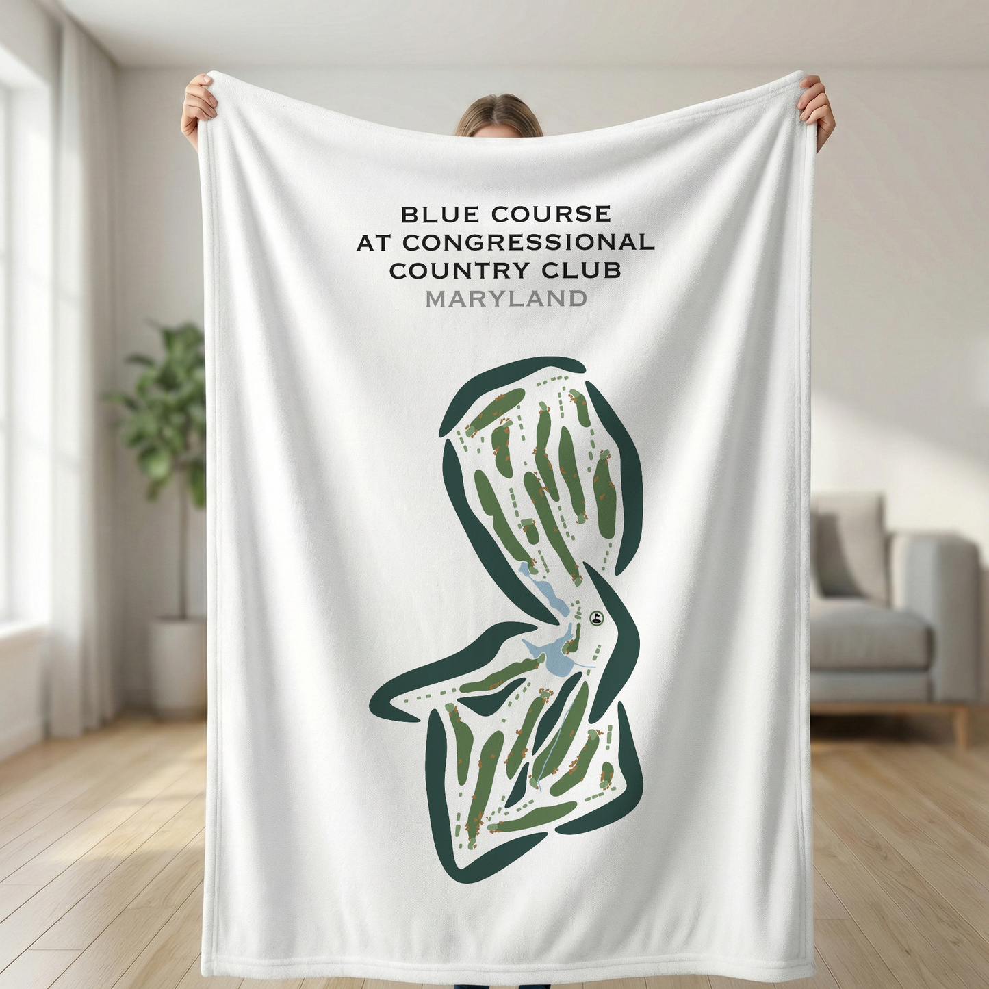 Blue Course at Congressional Country Club, Maryland - Printed Golf Courses
