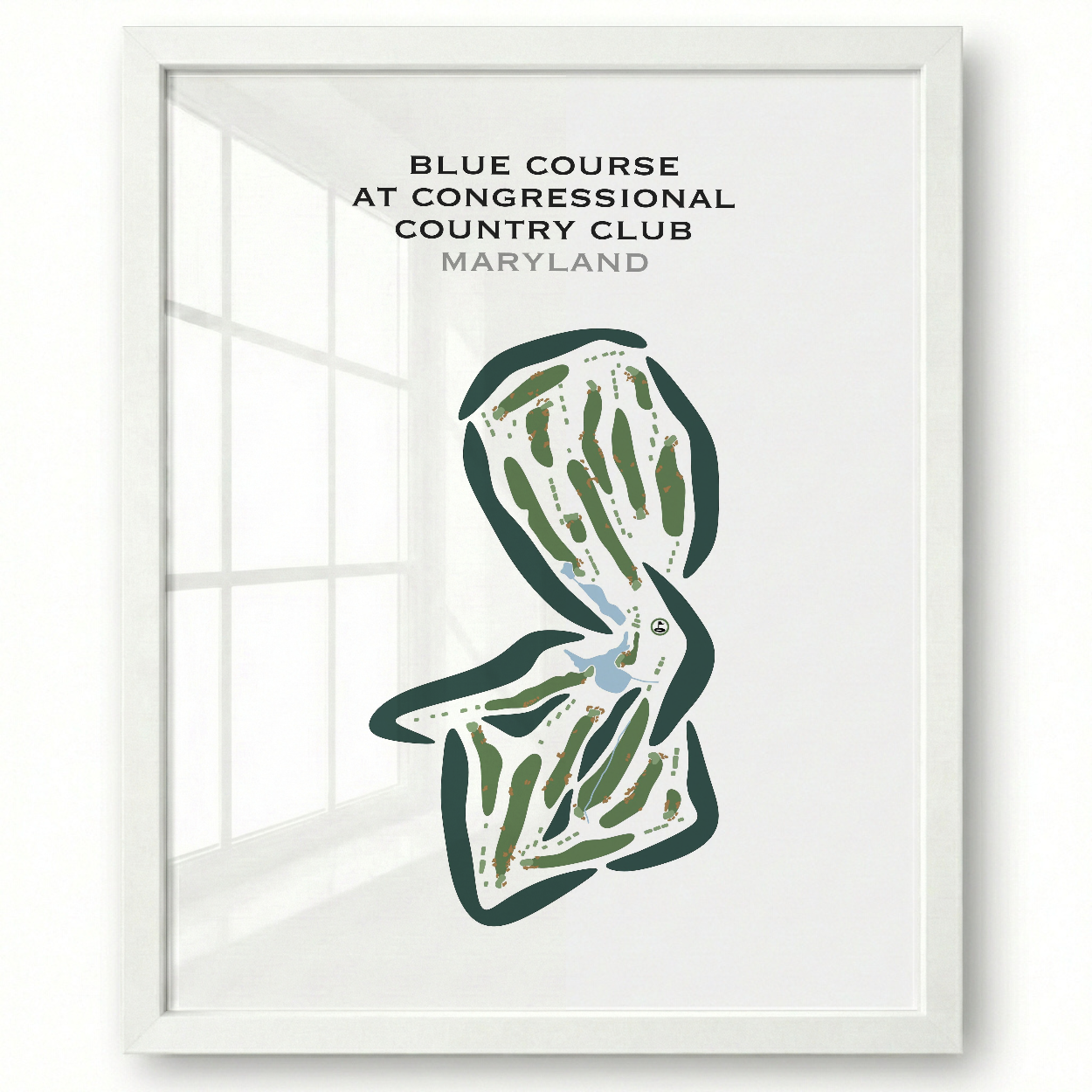 Blue Course at Congressional Country Club, Maryland - Printed Golf Courses
