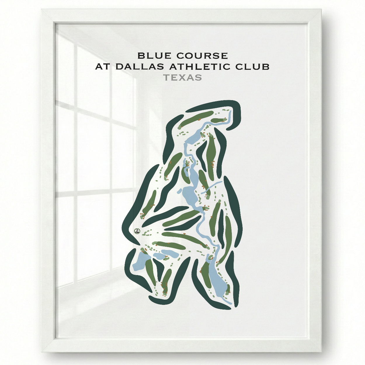 Blue Course at Dallas Athletic Club, Texas - Printed Golf Courses