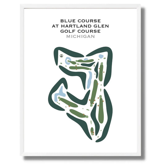 Blue Course at Hartland Glen Golf Course, Michigan - Printed Golf Courses