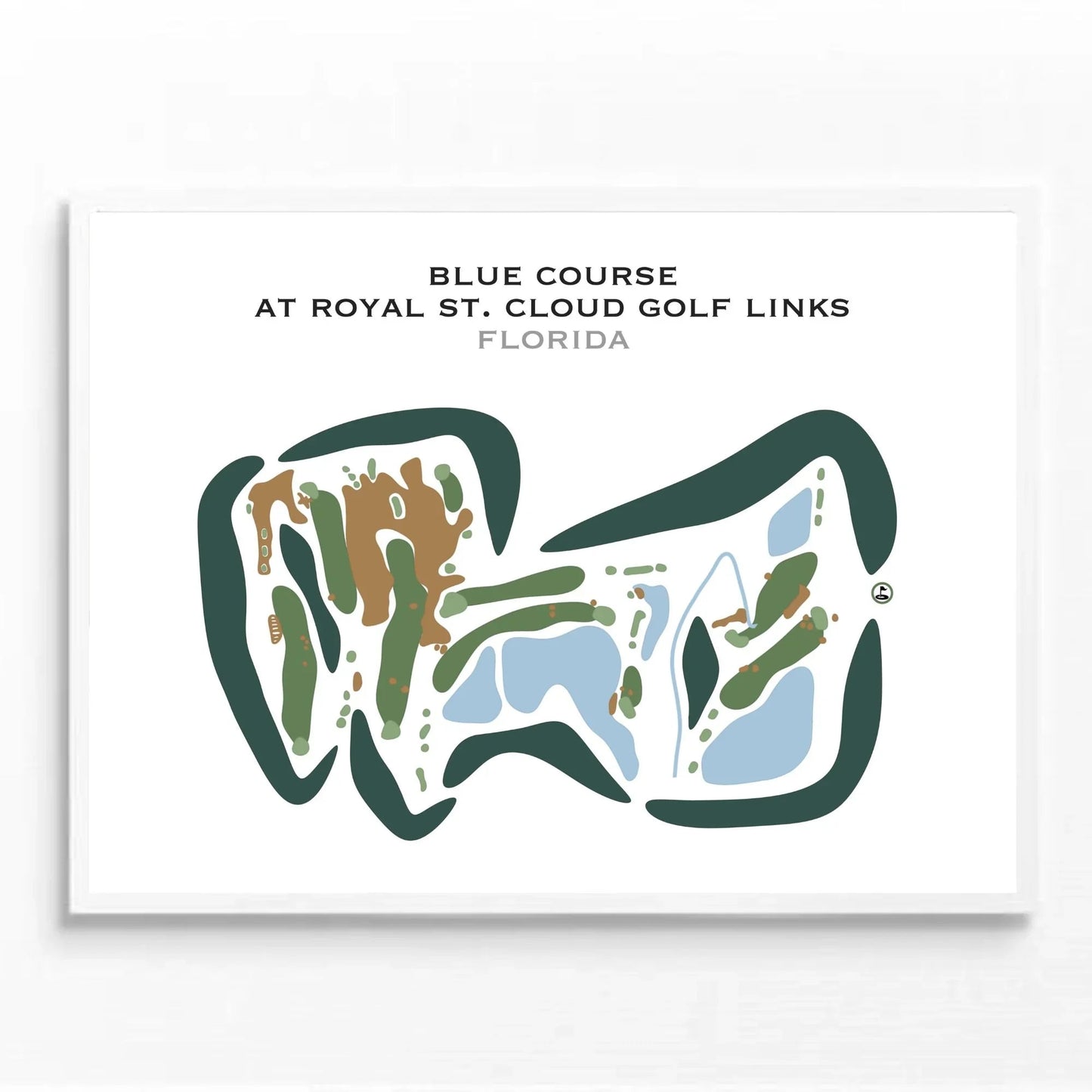 Blue Course at Royal St Cloud Golf Links, Florida - Printed Golf Courses