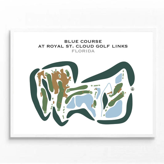 Blue Course at Royal St Cloud Golf Links, Florida - Printed Golf Courses