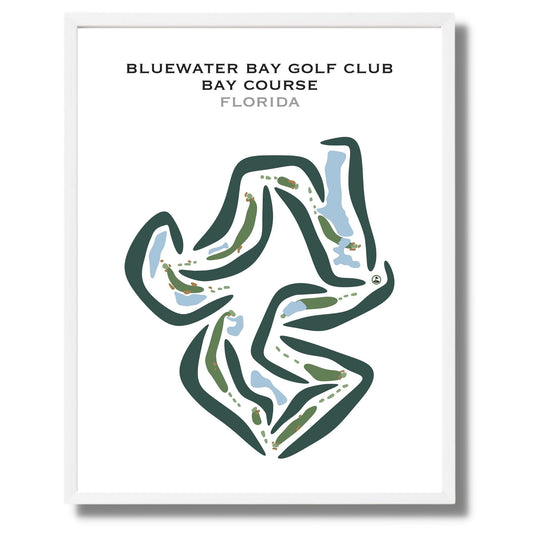 Bluewater Bay Golf Club - Bay Course, Florida - Printed Golf Courses
