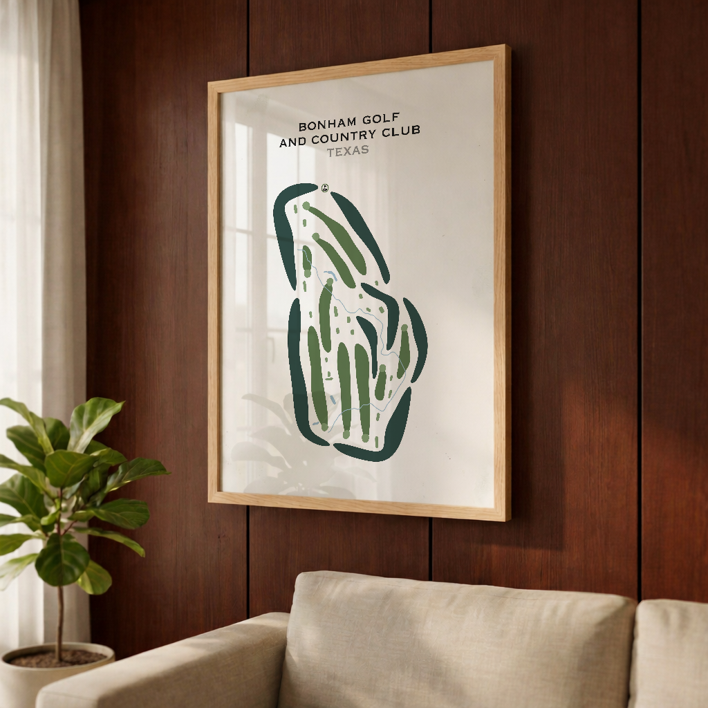Bonham Golf & Country Club, Texas - Printed Golf Courses