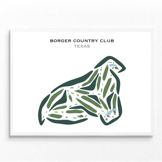 Borger Country Club, Texas - Printed Golf Courses
