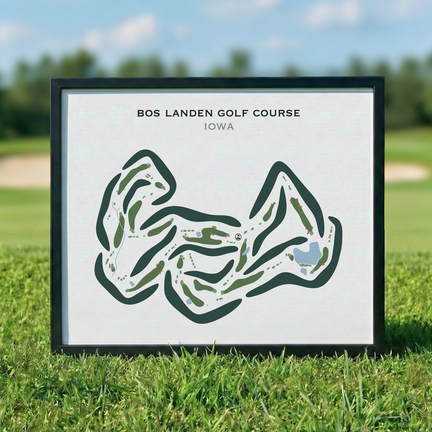 Bos Landen Golf Course, Iowa - Printed Golf Courses