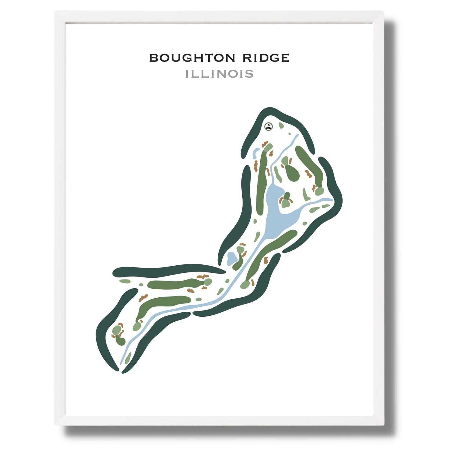 Boughton Ridge Golf Course, Illinois - Printed Golf Courses