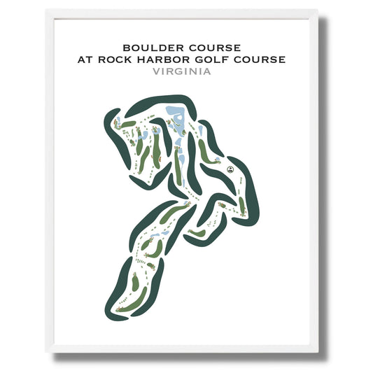 Boulder Course at Rock Harbor Golf Course, Virginia - Printed Golf Courses