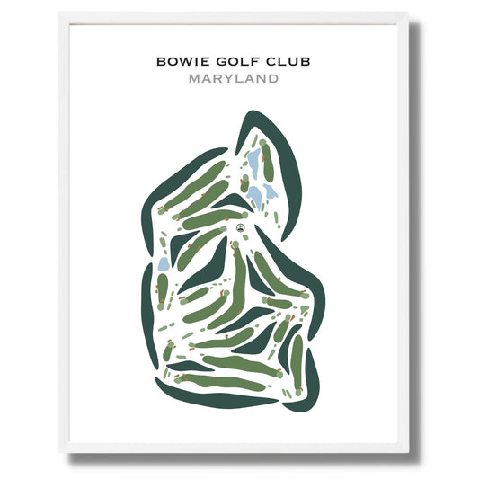Bowie Golf Club, Maryland - Printed Golf Courses