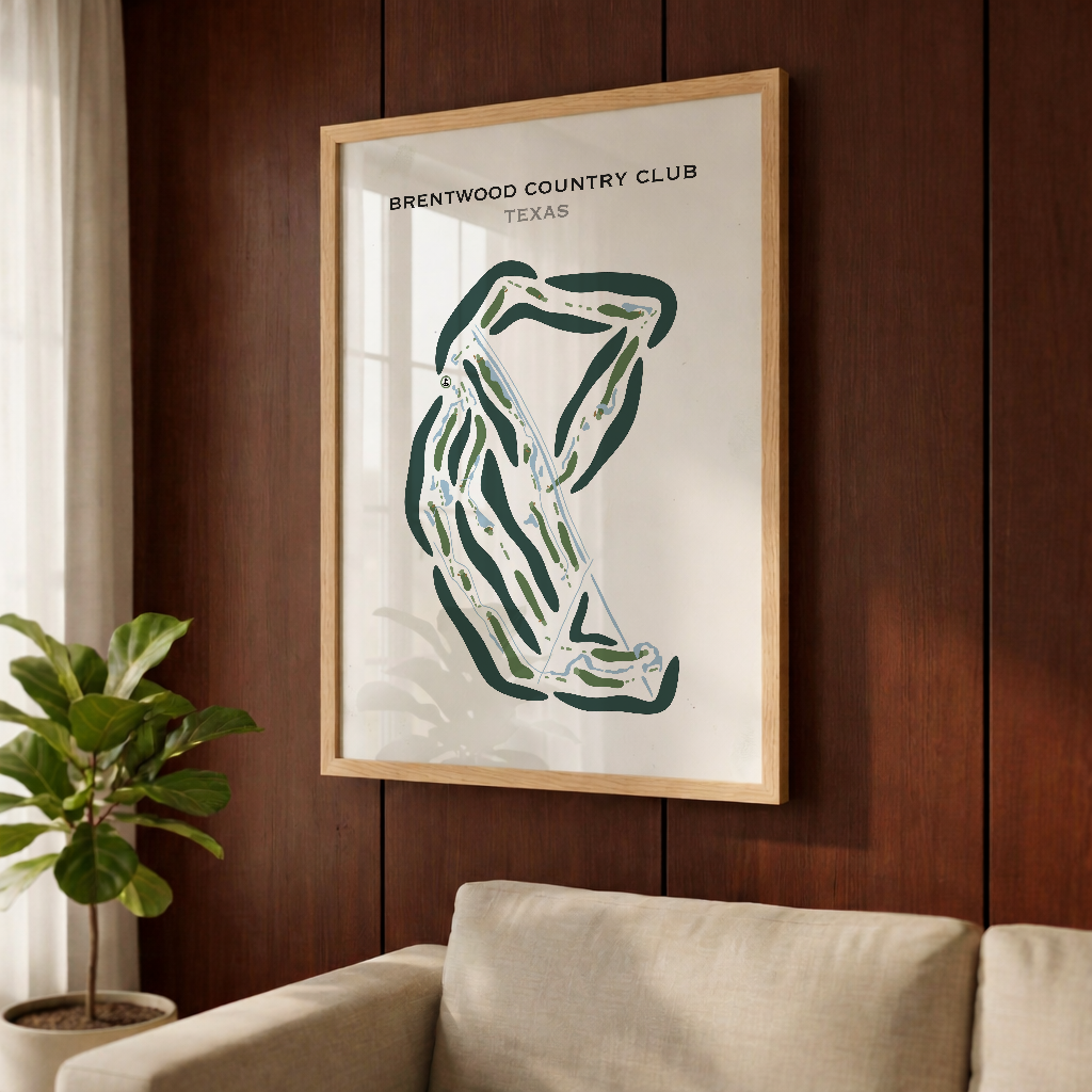 Brentwood Country Club, Texas - Printed Golf Courses