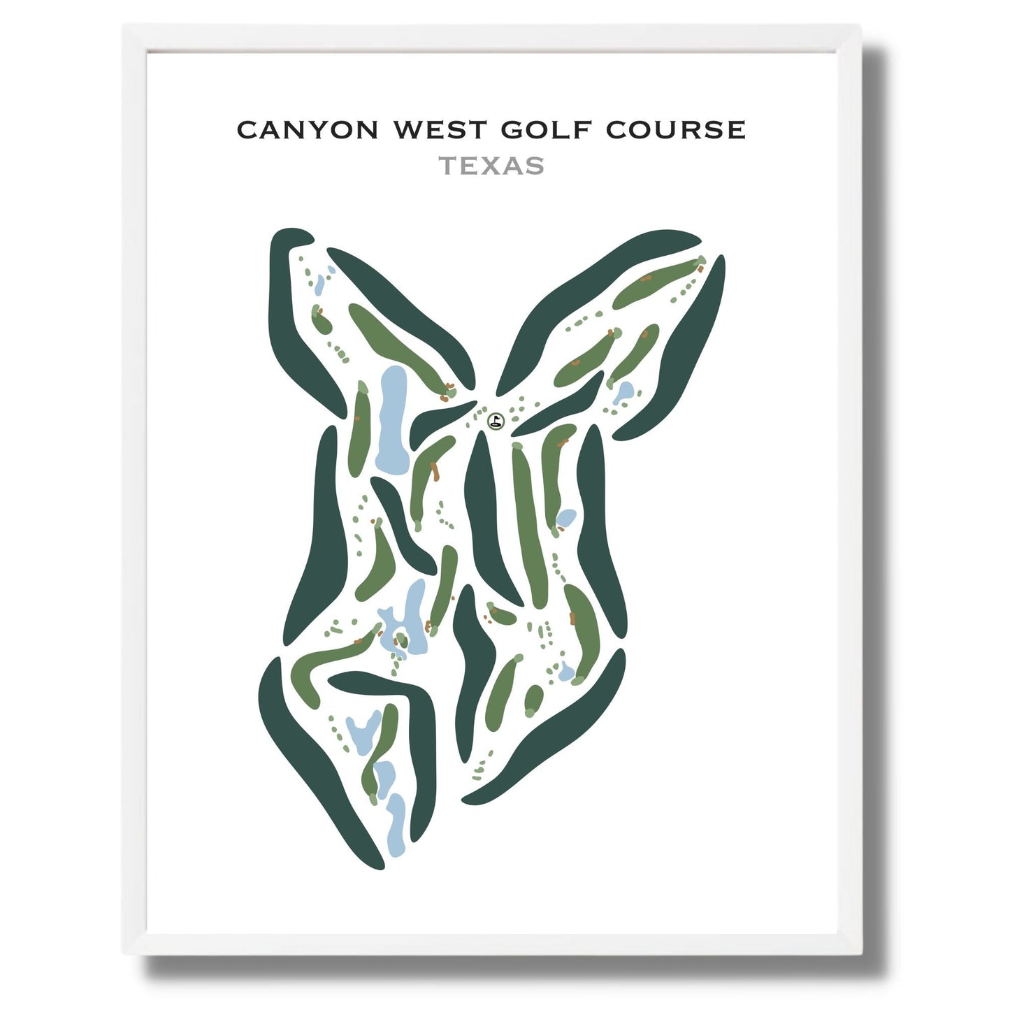 Canyon West Golf Course, Texas - Printed Golf Courses