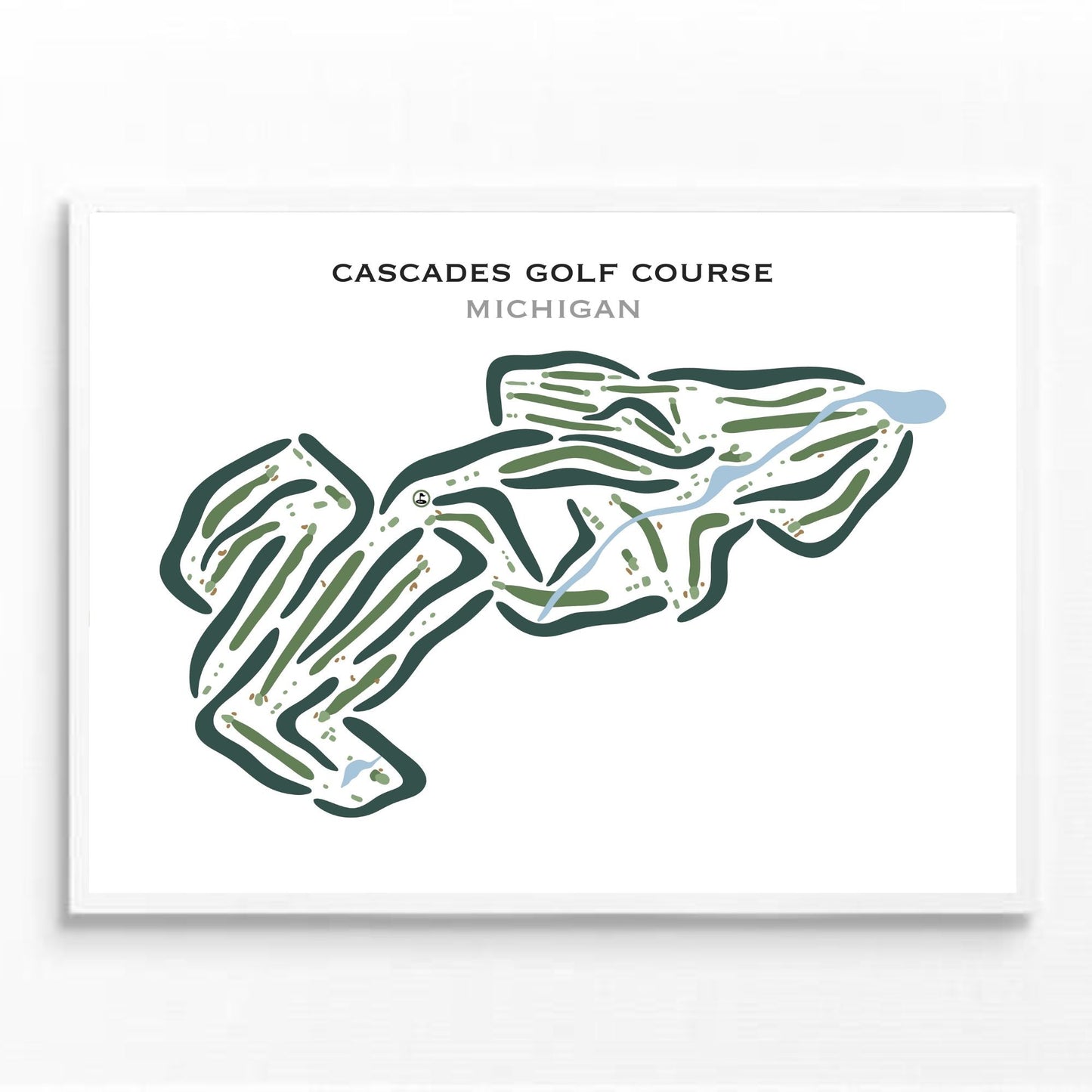 Cascades Golf Course, Michigan - Printed Golf Courses
