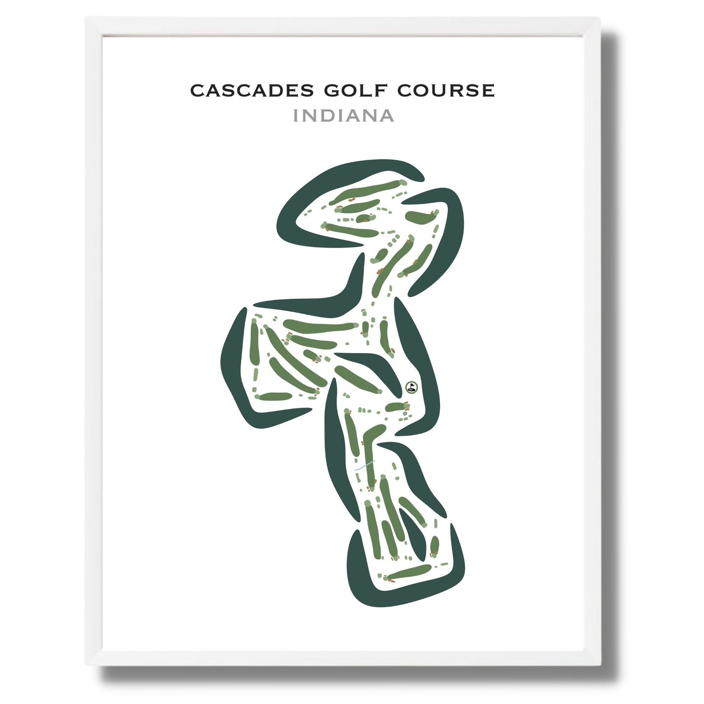 Cascades Golf Course, Indiana - Printed Golf Courses