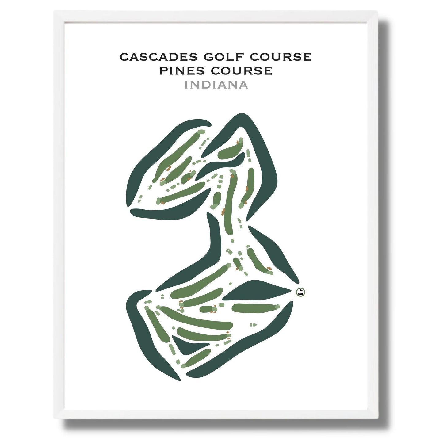 Cascades Golf Course - Pines Course, Indiana - Printed Golf Courses