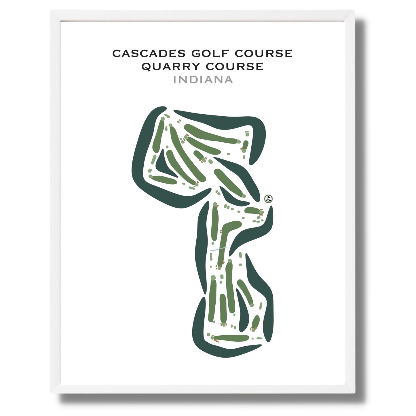 Cascades Golf Course - Quarry Course, Indiana - Printed Golf Courses