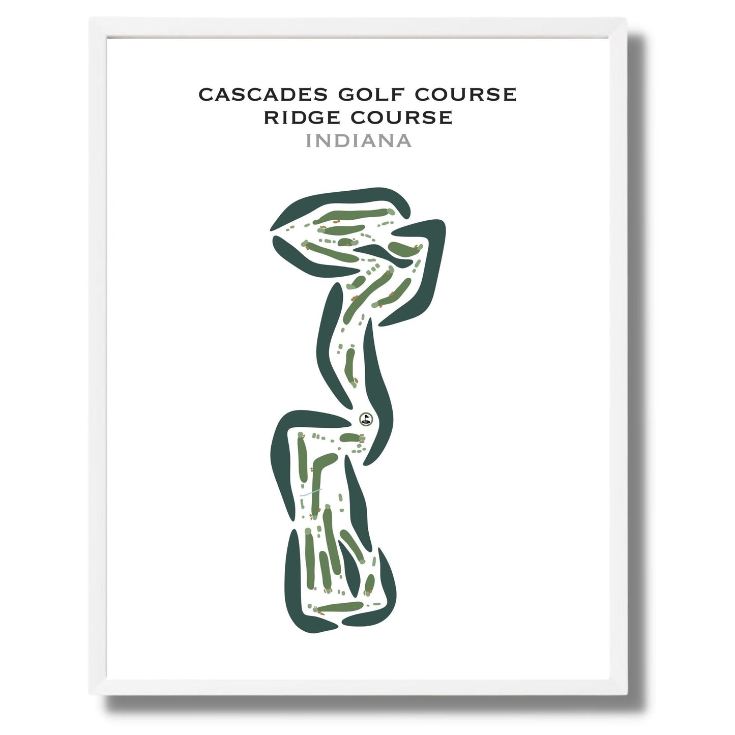 Cascades Golf Course - Ridge Course, Indiana - Printed Golf Courses