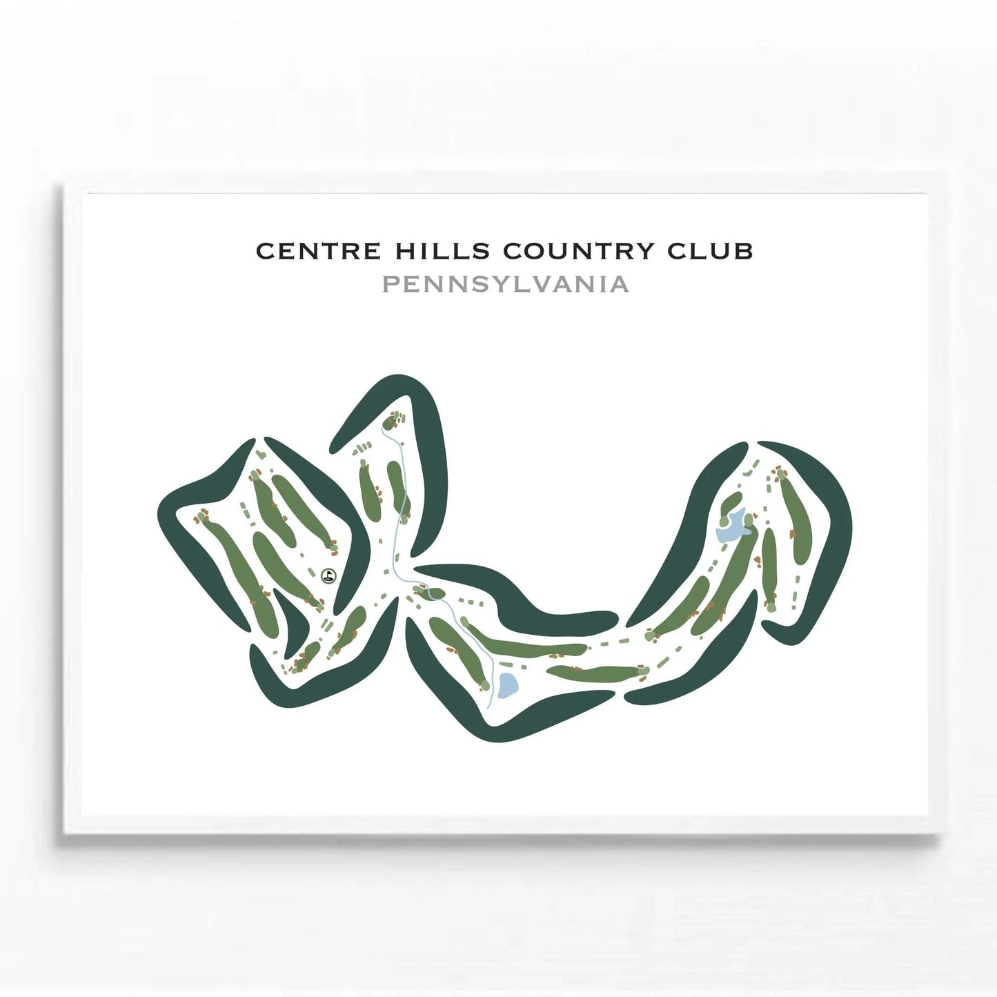 Centre Hills Country Club, Pennsylvania - Printed Golf Courses