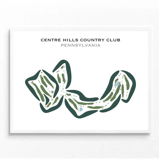 Centre Hills Country Club, Pennsylvania - Printed Golf Courses