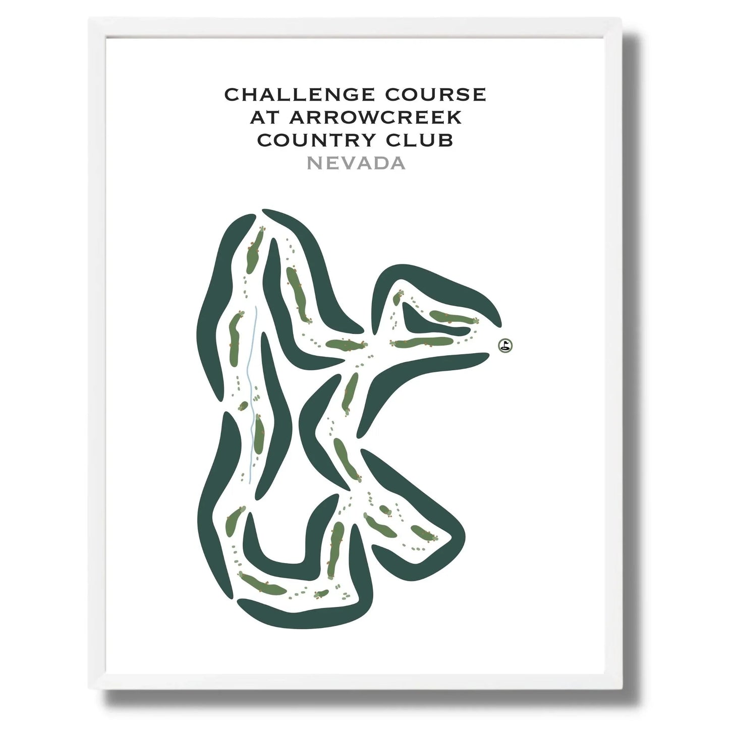 Challenge Course at Arrowcreek Country Club, Nevada - Printed Golf Courses