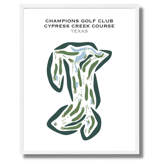 Champions Golf Club - Cypress Creek Course, Texas - Printed Golf Courses