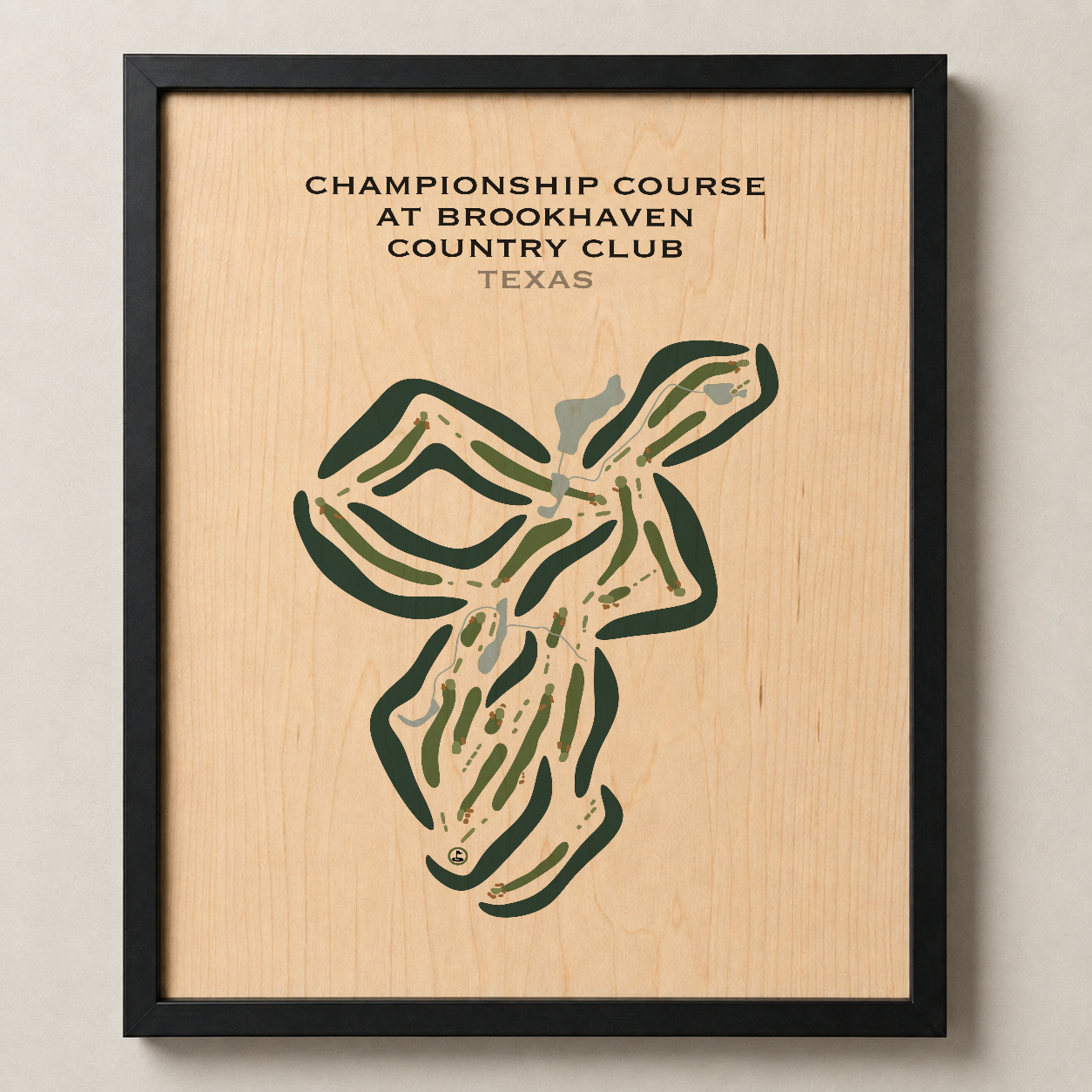 Championship Course at Brookhaven Country Club, Texas - Printed Golf Courses