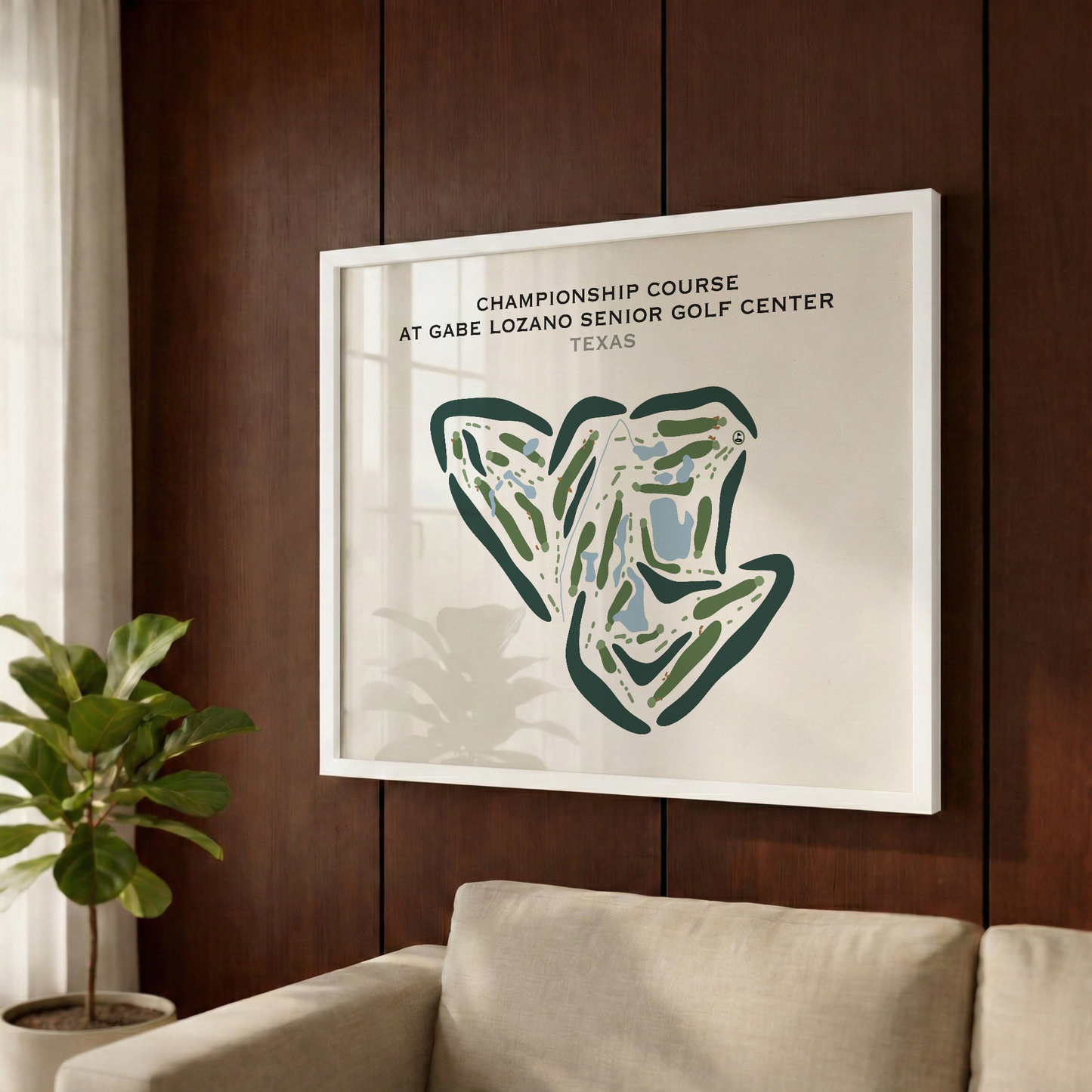 Championship Course at Gabe Lozano Senior Golf Center, Texas - Printed Golf Courses