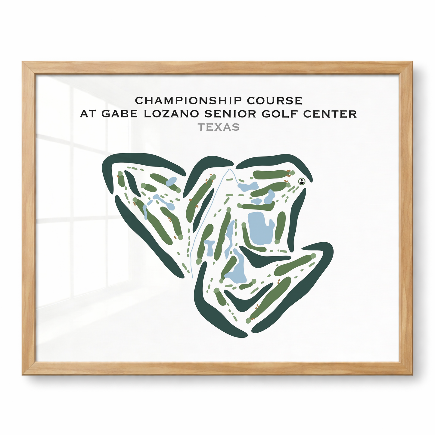 Championship Course at Gabe Lozano Senior Golf Center, Texas - Printed Golf Courses