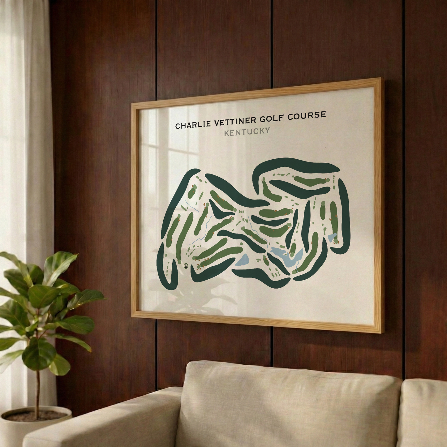 Charlie Vettiner Golf Course, Kentucky - Printed Golf Courses