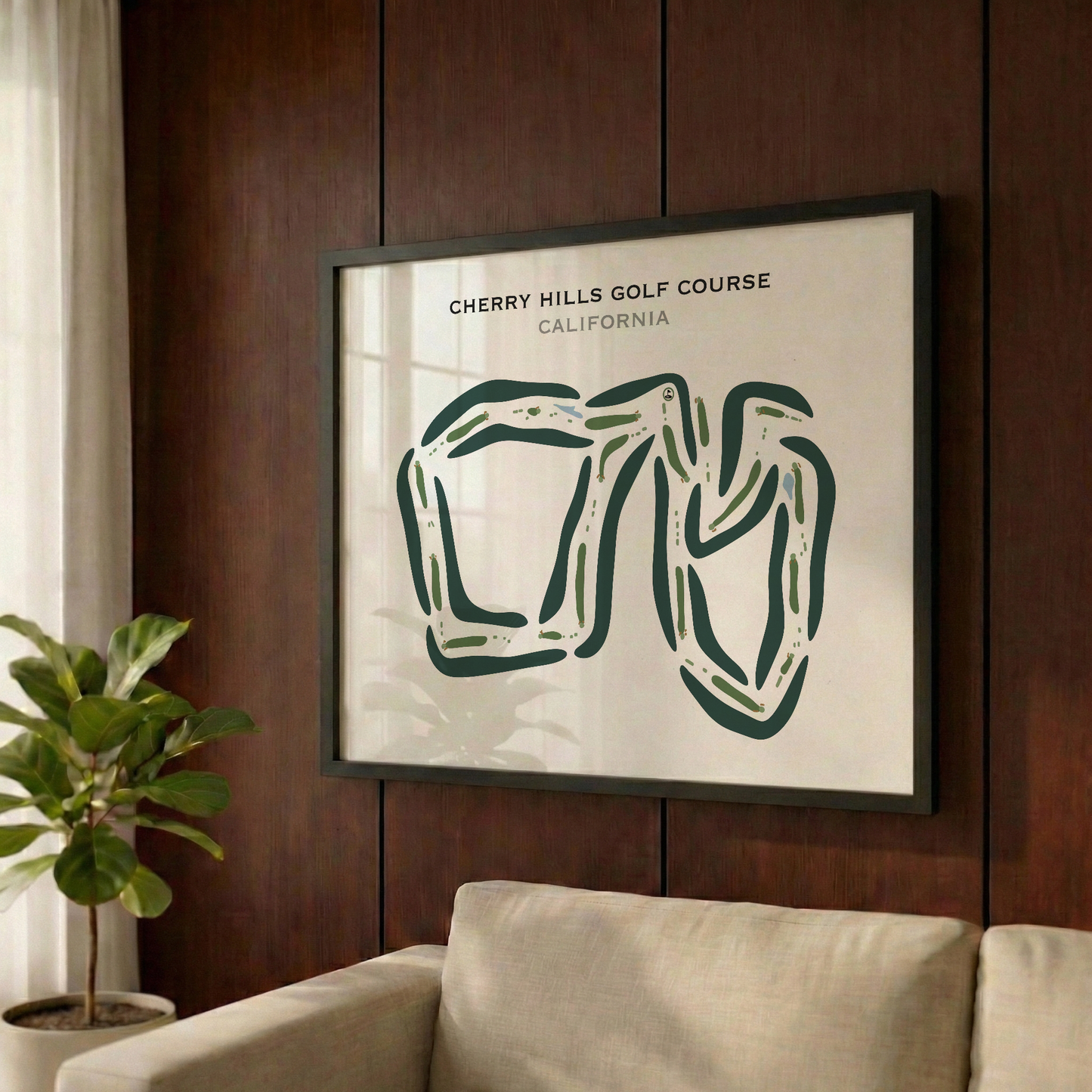 Cherry Hills Golf Course, California - Printed Golf Courses