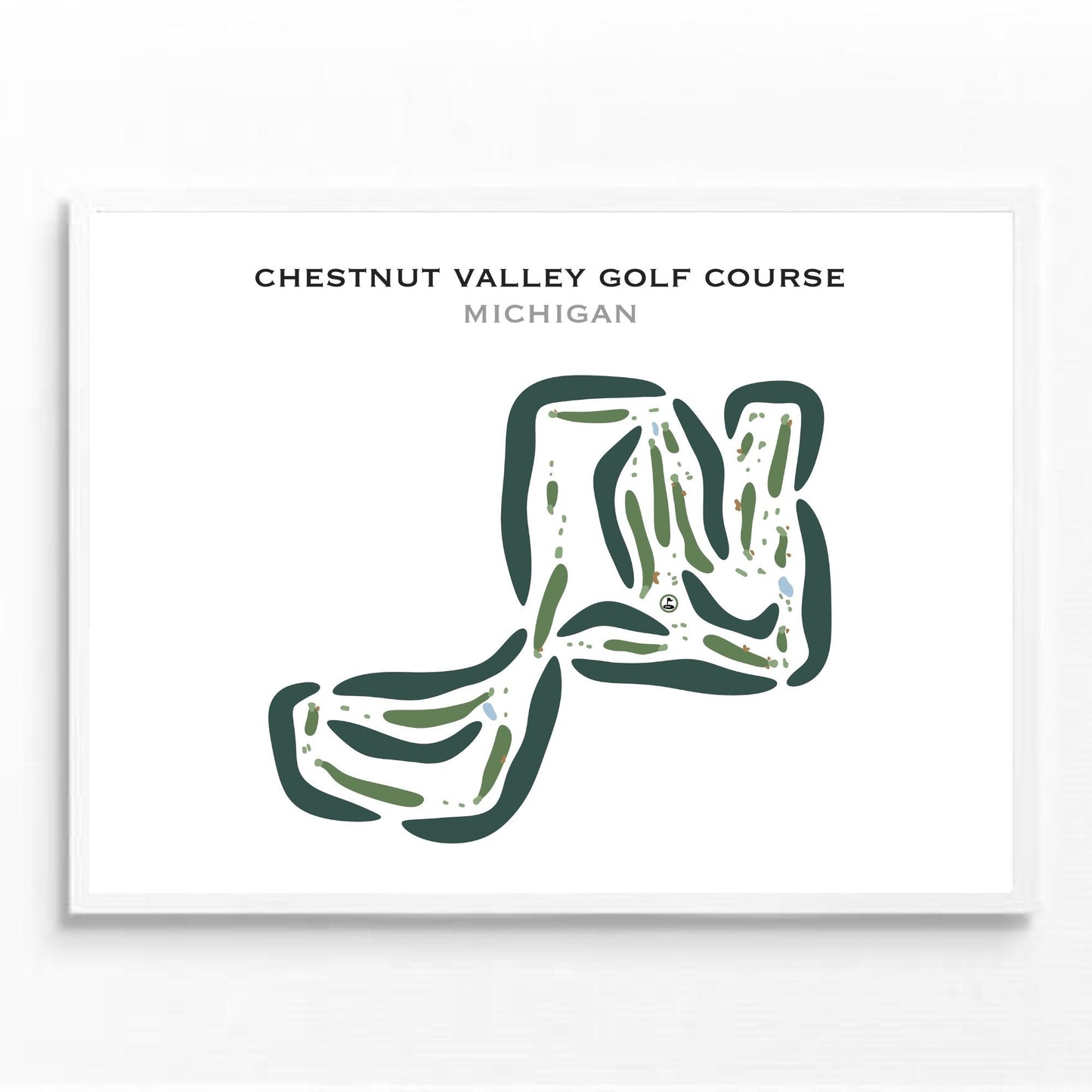 Chestnut Valley Golf Course, Michigan - Printed Golf Courses