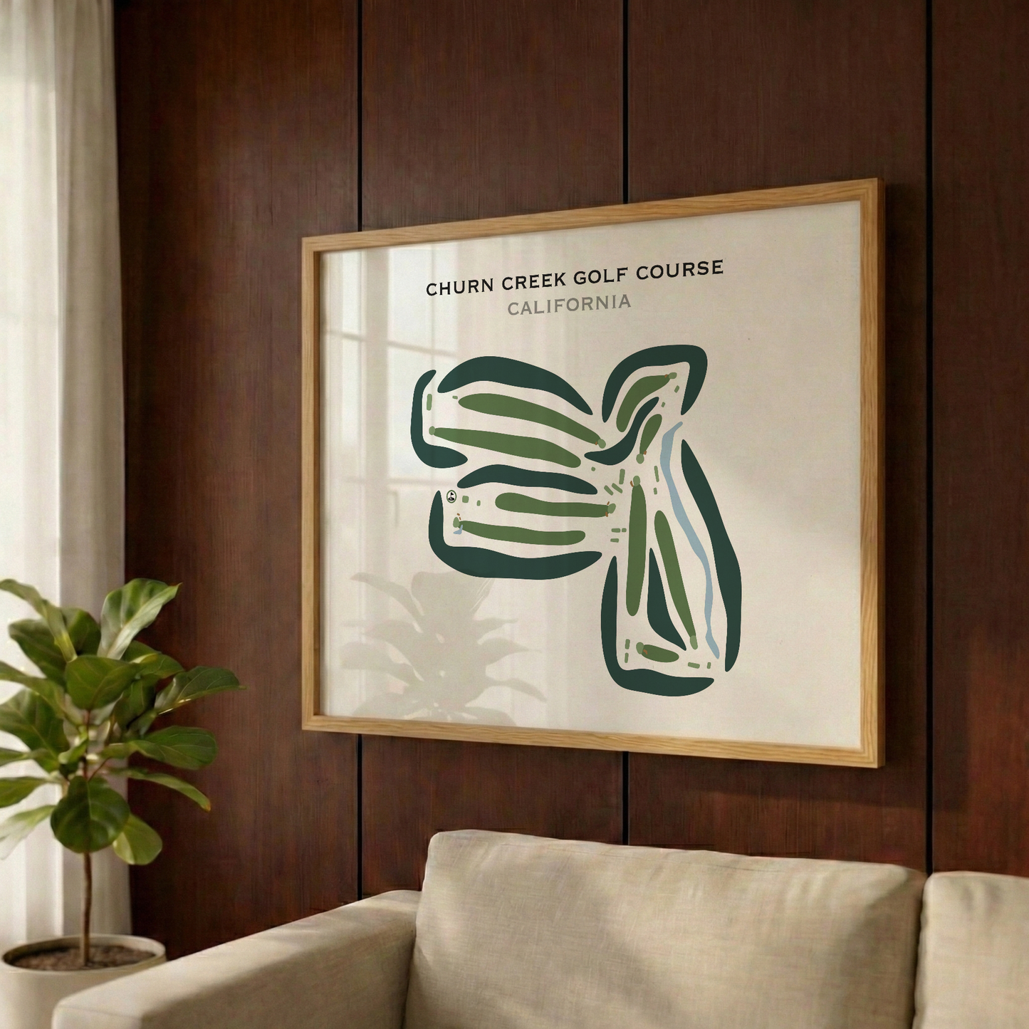 Churn Creek Golf Course, California - Printed Golf Courses