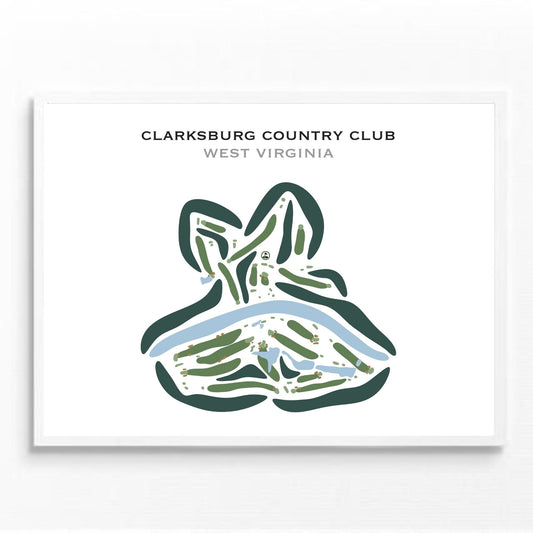 Clarksburg Country Club, West Virginia - Printed Golf Courses