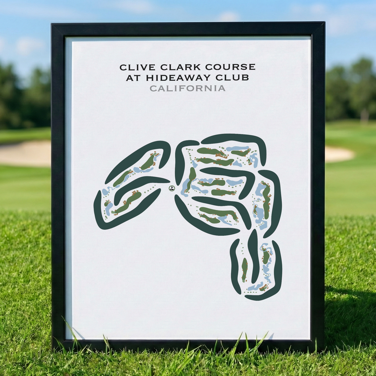 Clive Clark Course at Hideaway Club, California - Printed Golf Courses