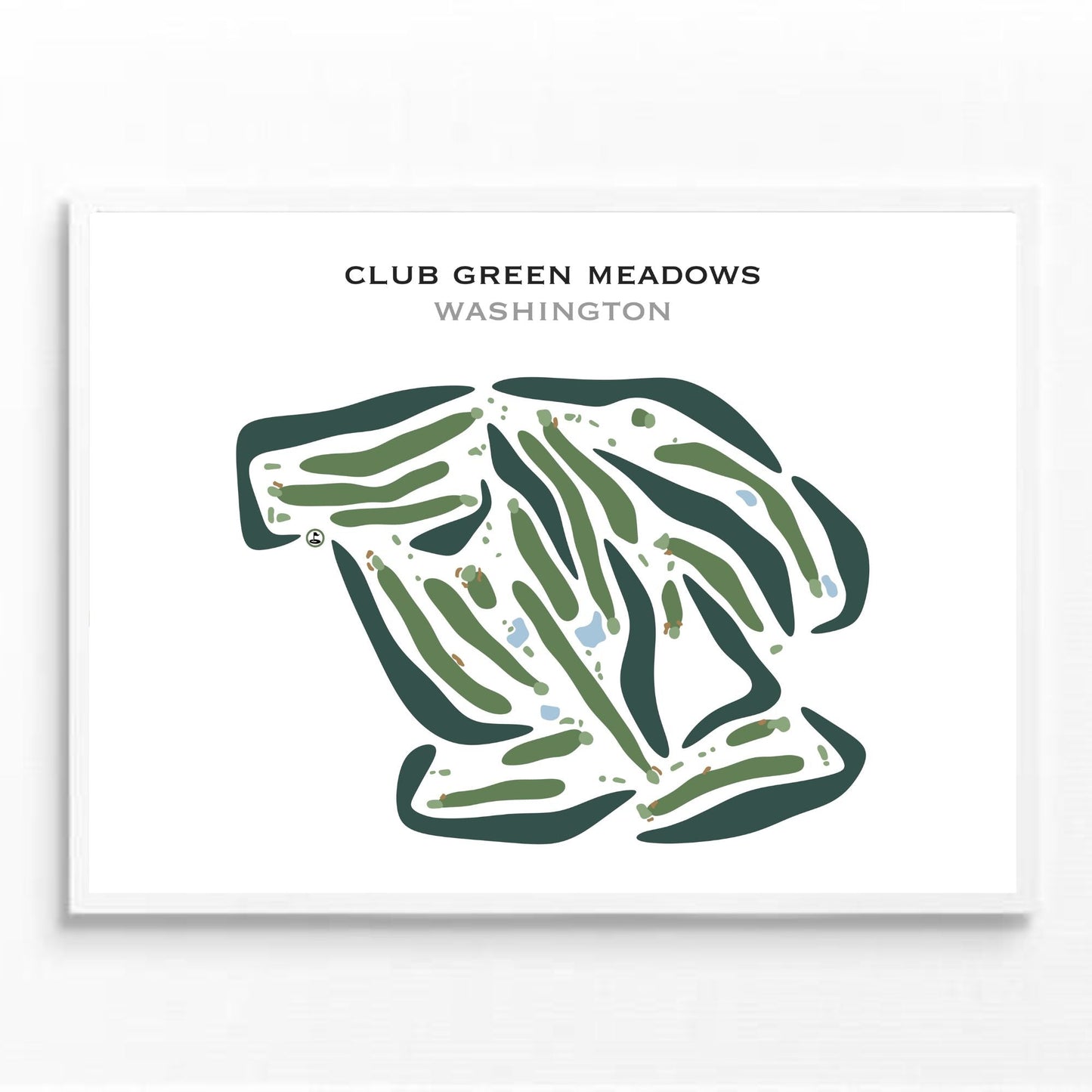 Club Green Meadows, Washington - Printed Golf Courses