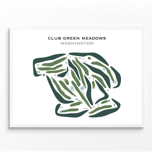 Club Green Meadows, Washington - Printed Golf Courses