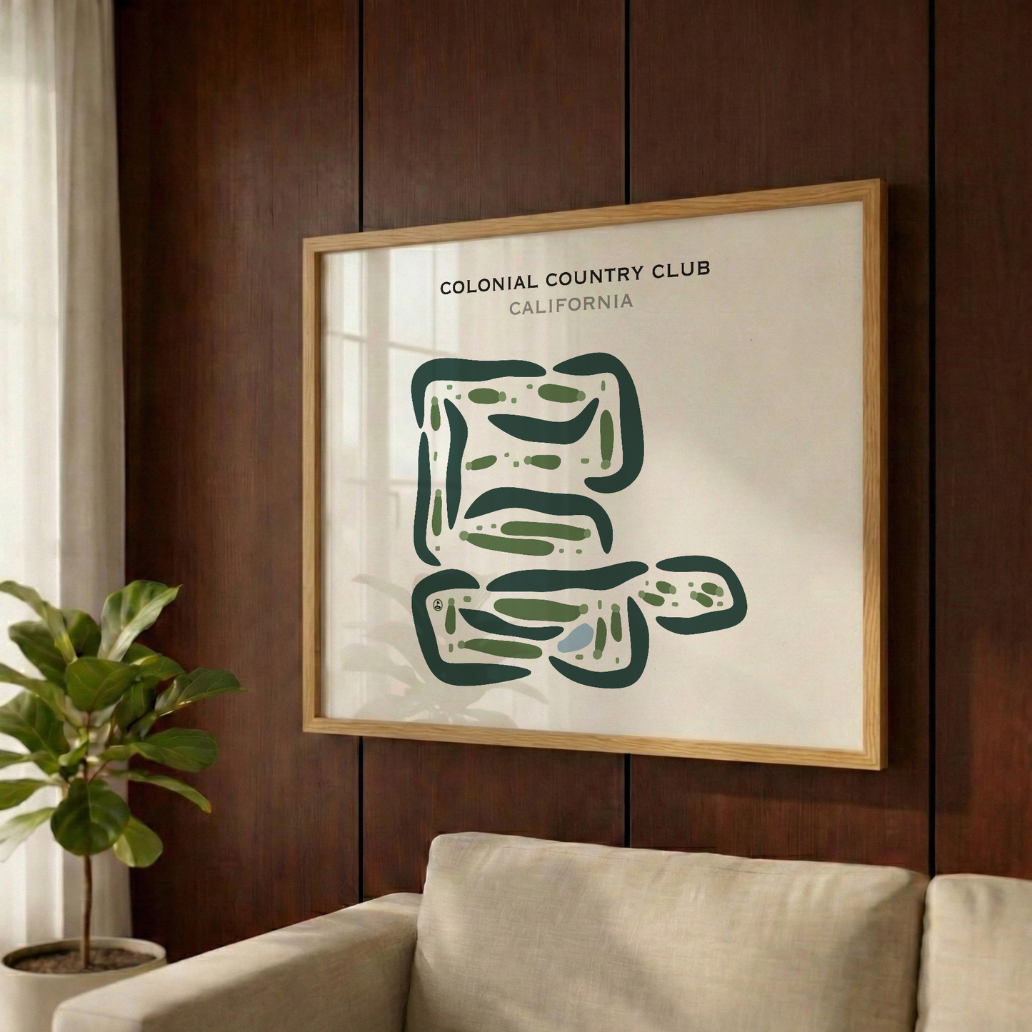 Colonial Country Club, California - Printed Golf Courses