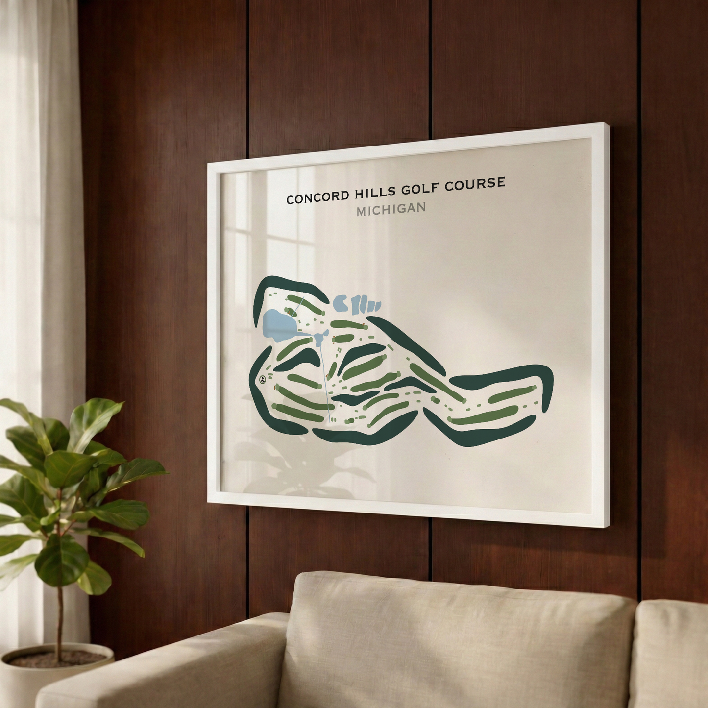 Concord Hills Golf Course, Michigan - Printed Golf Courses