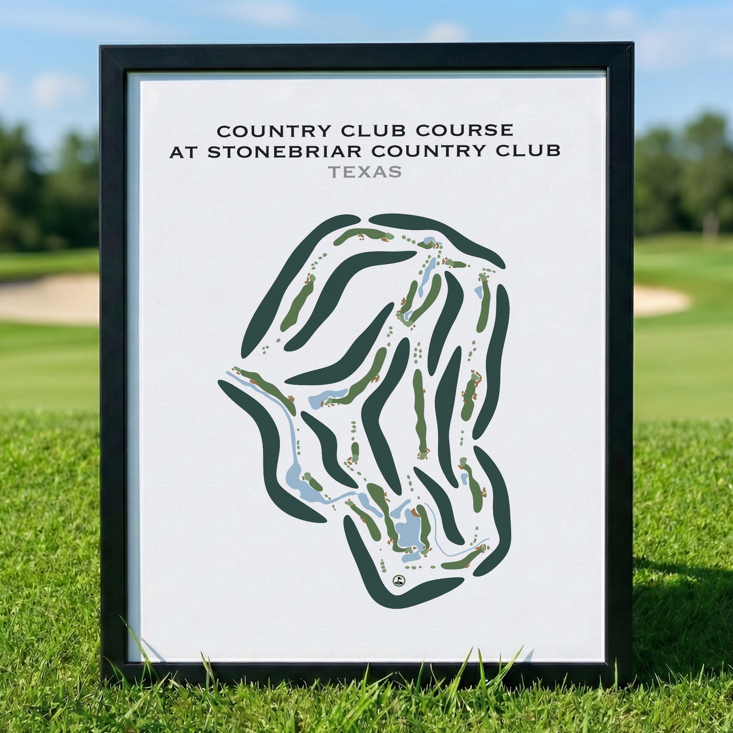 Country Club Course at Stonebriar Country Club, Texas - Printed Golf Courses
