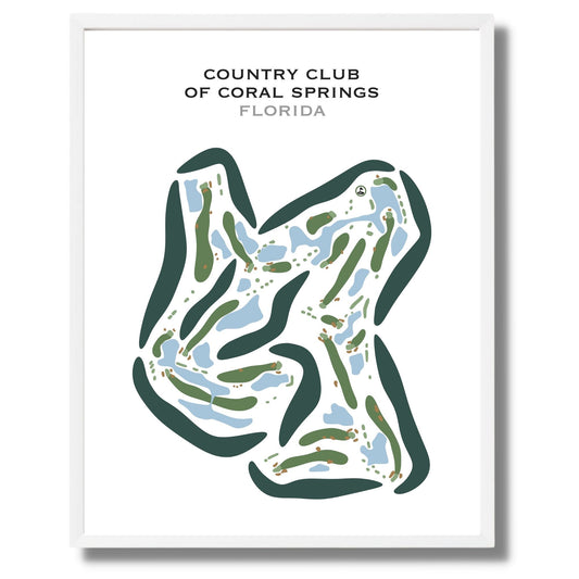 Country Club of Coral Springs, Florida - Printed Golf Courses