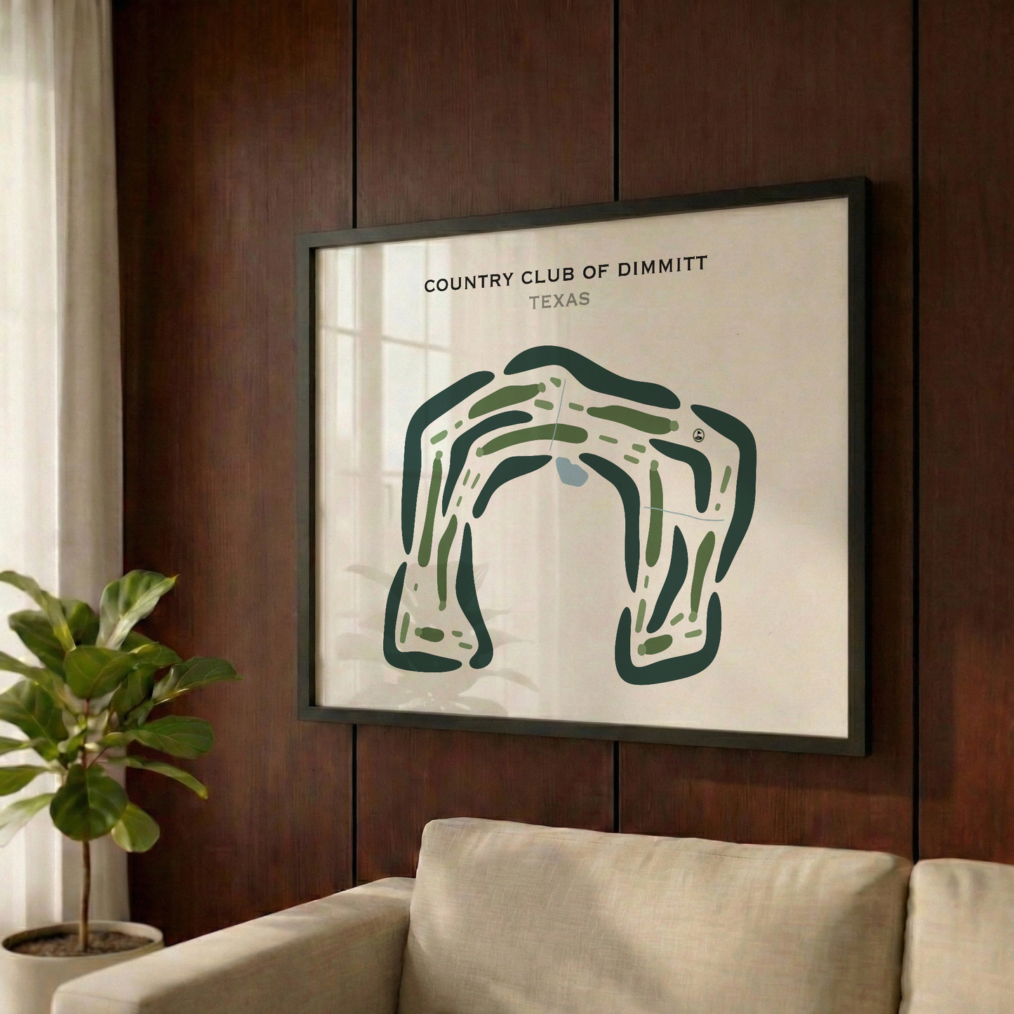 Country Club of Dimmitt, Texas - Printed Golf Courses