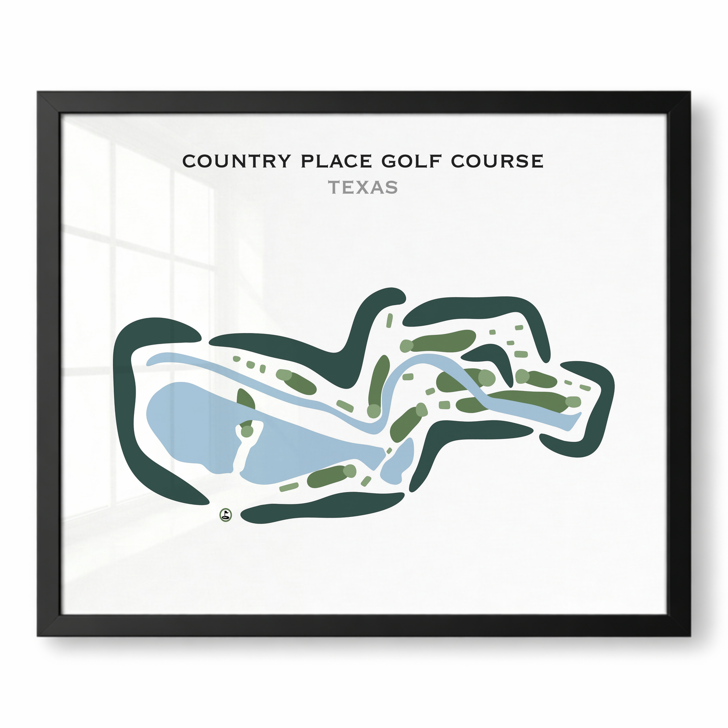 Country Place Golf Course, Texas - Printed Golf Courses