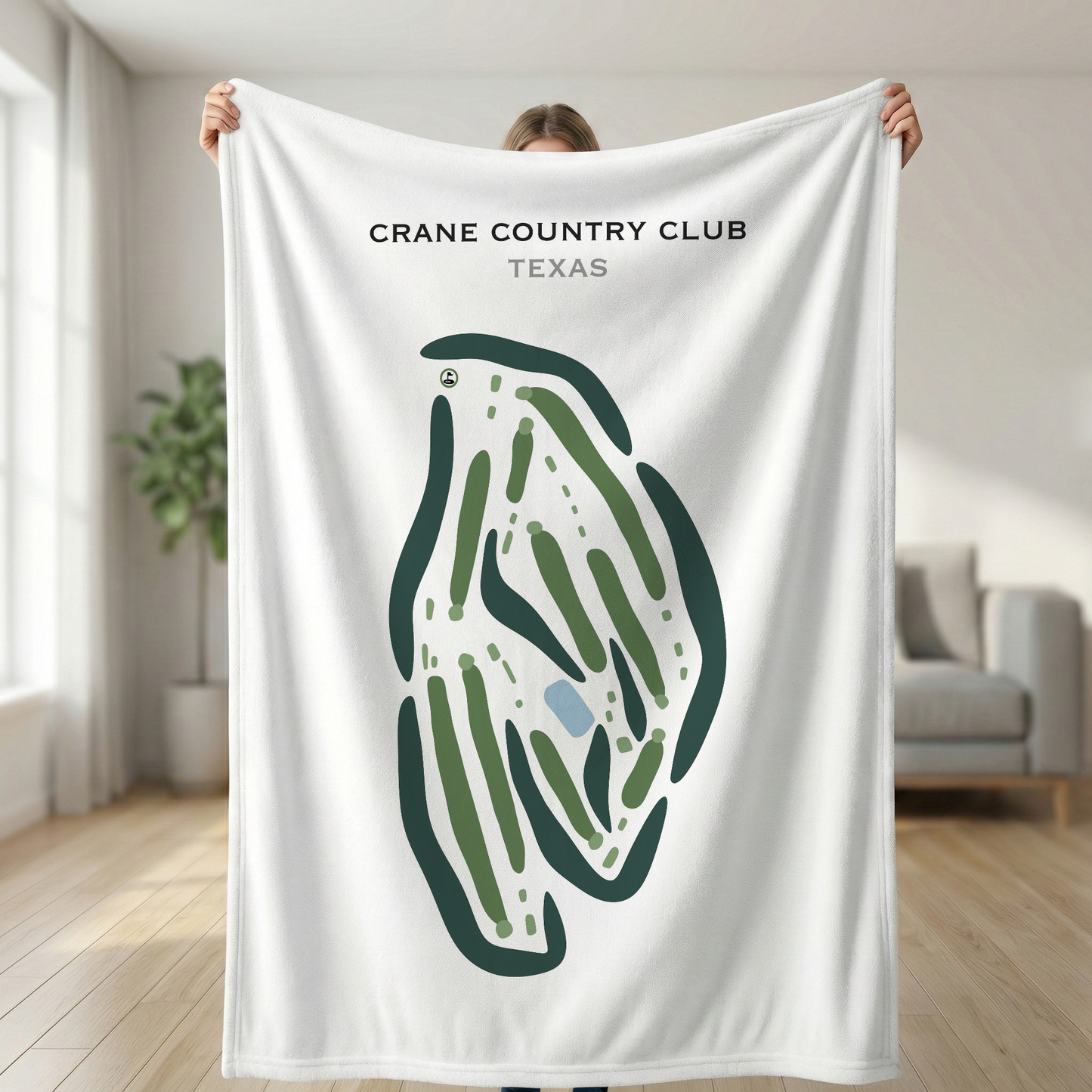 Crane Country Club, Texas - Printed Golf Courses